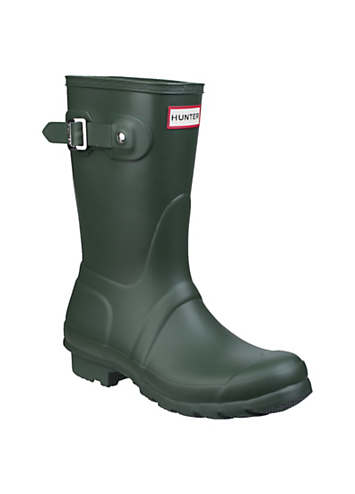 Green Original Short Wellington Boots by Hunter Look Again