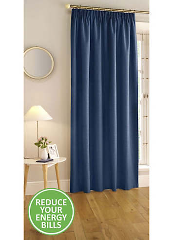 Montreal Pair of Velour Lined Pencil Pleat Curtains by Home