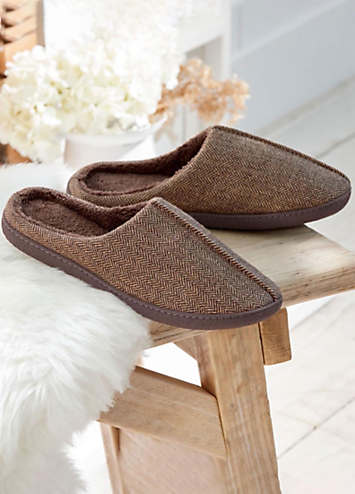 Herringbone Mule Slippers by Cotton Traders Look Again