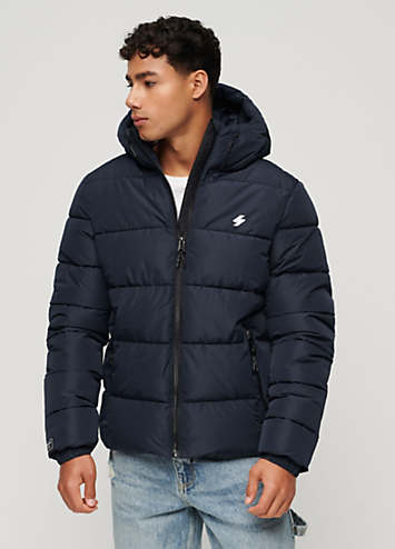 Hooded Sports Puffer Jacket by Superdry