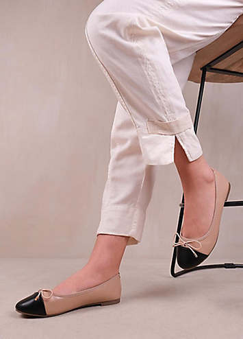 Janice Nude Bow Detail Ballerinas by Where’s That From | Look Again