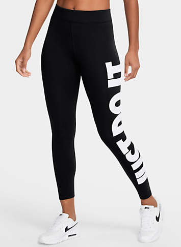 Just Do It Print Essential High Rise Leggings by Nike Look Again