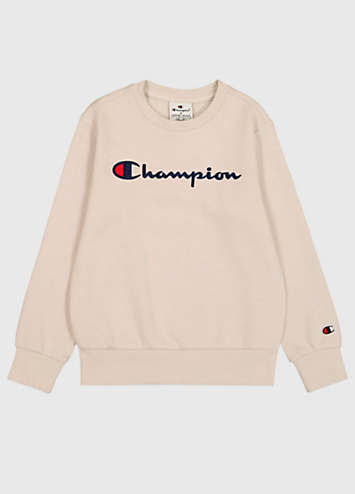 Kids Crew Neck Sweatshirt by Champion Look Again