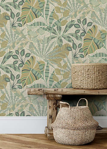 Kirra Leaf Wallpaper by Esselle Home | Look Again