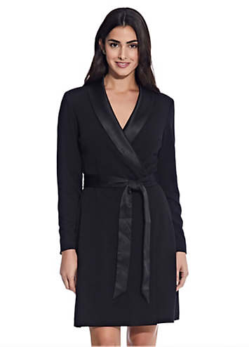 Knit Crepe Tuxedo A Line Dress by Adrianna Papell Look Again