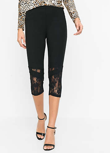 bonprix Lace Trim Leggings