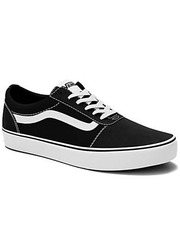 Ladies Black White Ward Trainers by Vans Look Again