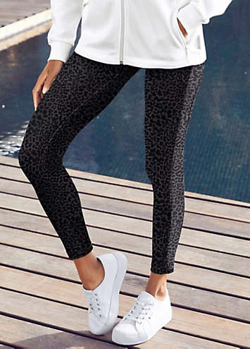 Black Leopard – Print High Waisted Leggings For Women
