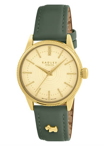 Lewis Lane Ladies Coin Edge Bezel Dark Green Watch by Radley London Look Again