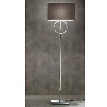 Lizzy Chrome Floor Lamp With Crystal, Droplet Floor Lamp