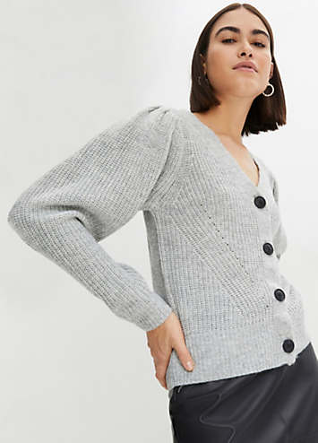 Short hot sale grey cardigan