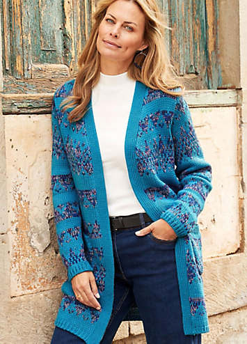 Longline Edge to Edge Cardigan by Cotton Traders Look Again