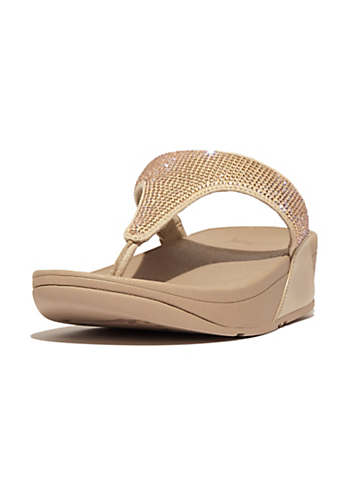 Fitflop Women Lulu Crystal Embellished Toe-Post Sandals |EJ8-A94| Latte Beige main image 0
