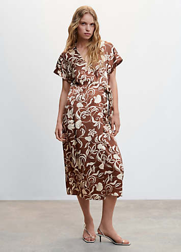 Mango Crossover Design Midi Dress | Look Again Mango Crossover Design Midi Dress | Look Again