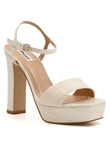 Leather platform sale heel sandals