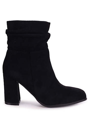 Black ruched ankle store boots