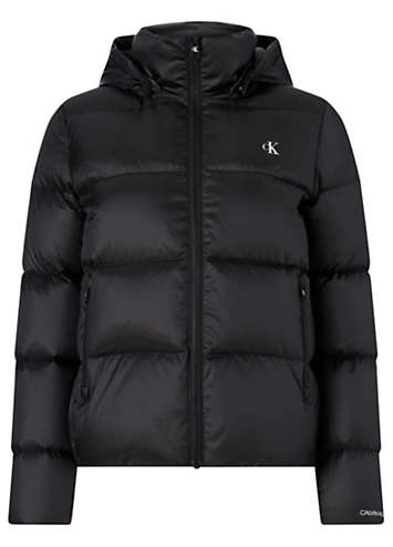 calvin klein jeans monogram padded jacket