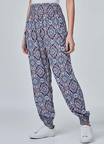 Viscose Pants Mosaic Print