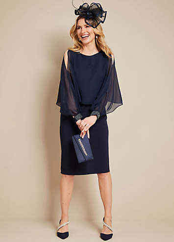 Navy cape outlet dress