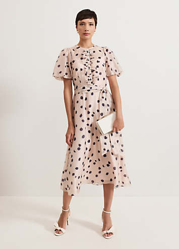 Nicola Spot Ruffle Midi Dress by Phase Eight | Look Again
