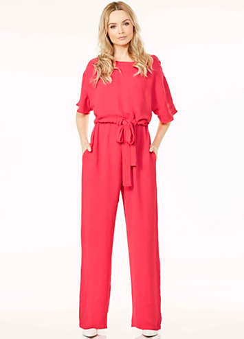 red french connection jumpsuit