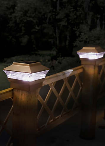 SLAWA Solar Post Light Fixture Exterior Pillar Light with LED