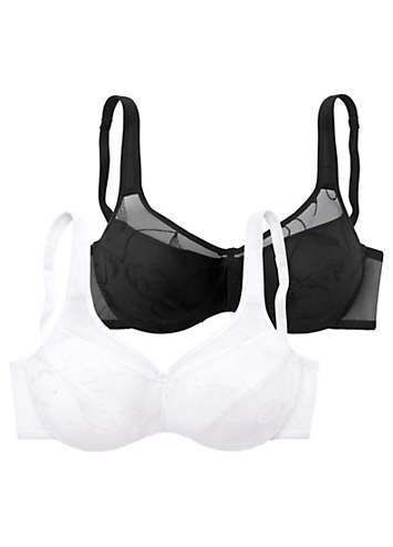 bonprix Pack of 2 Underwired Minimiser Bras, Freemans