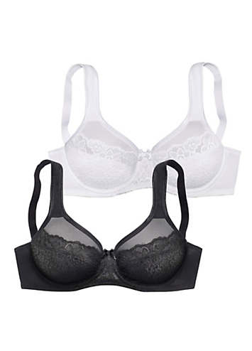 Pack of 2 Underwired Minimiser Bras by Petite Fleur | Look Again