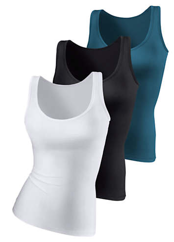 Pack of 3 Tank Tops by Vivance Active | Look Again