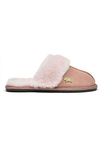 Pink Chelsea Creek Shearling Mule Slippers by Radley London | Look Again
