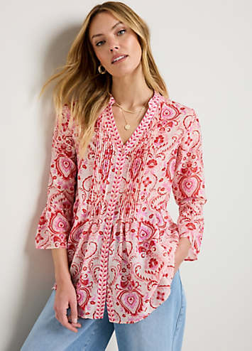 Paillettes & pintuck detail blouson dress