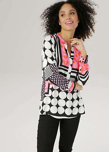 Printed Longline Blouse by bonprix