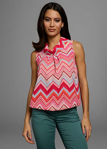 Printed Sleeveless Blouse by Laura Scott | Look Again
