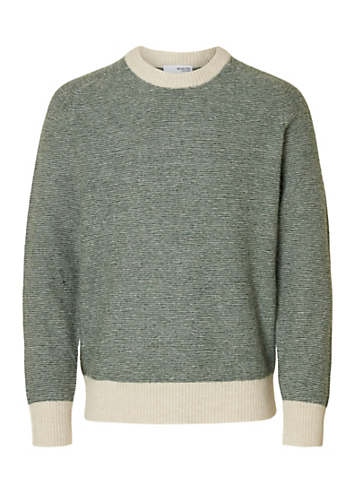 SELECTED FEMME Slhrai Ls Knit Crew Neck Noos, deep forest, M