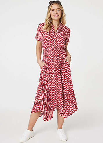 Hazel print hanky hem dress hotsell