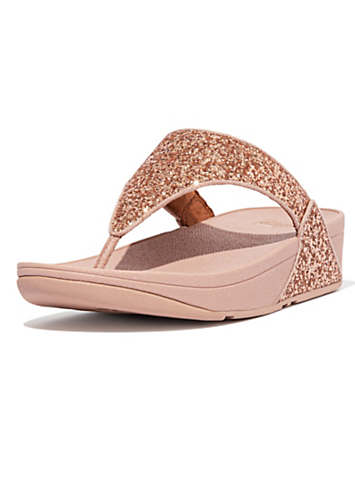 Toe Thong Sandals Fitflop Rhinestone Sandals Rose Gold Lulu