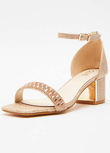 Quiz rose hot sale gold metallic sandals