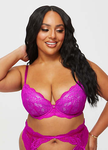 Ann Summers Sexy Lace Planet Padded Plunge Bra In Purple for Women