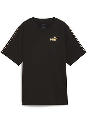 ★★PUMA★★ Puma LMC Small Logo Short Sleeve T-Shirt Black Męska Koszulka z krótkim rękawem PUMA PUMA SQUAD BIG GRAPHIC