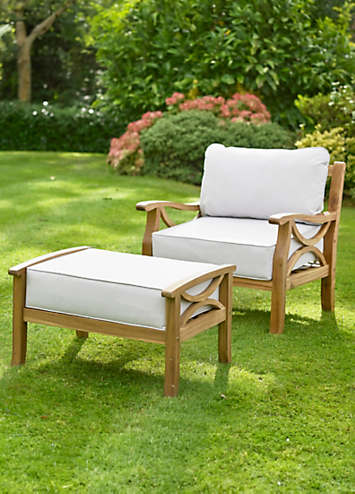 Garden chaise online and footstool