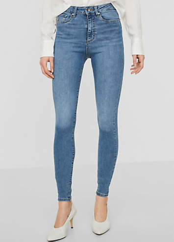 Tight Fit High-Waisted Jeans by Vero Moda | Look Again