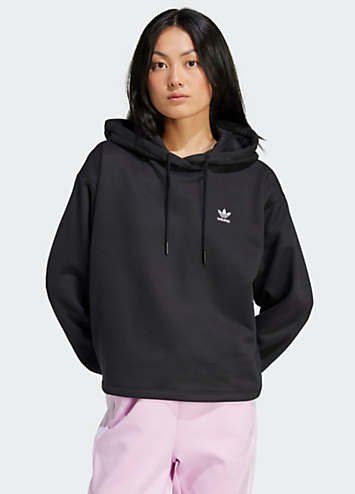 Trefoil crop outlet hoodie black