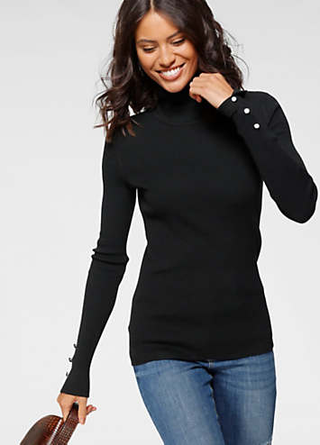 Turtleneck Long Sleeve Jumper by Laura Scott Look Again