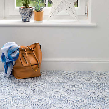 Vintage peel and stick vinyl floor tiles 1sqm 30.5cm x 30.5cm 