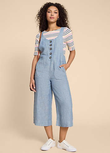 Viola Linen Dungaree by White Stuff Look Again