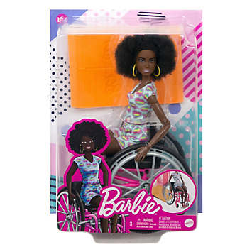 black barbie in a wheelchair