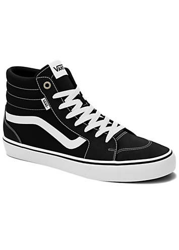 Women s Black White Filmore Hi Trainers by Vans Look Again