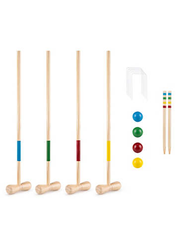 Janod Gioco Del Croquet In Legno Animali Del Bosco – 6 Porte, 2 Mazze E Palle – Per Bambini 3-6 Anni