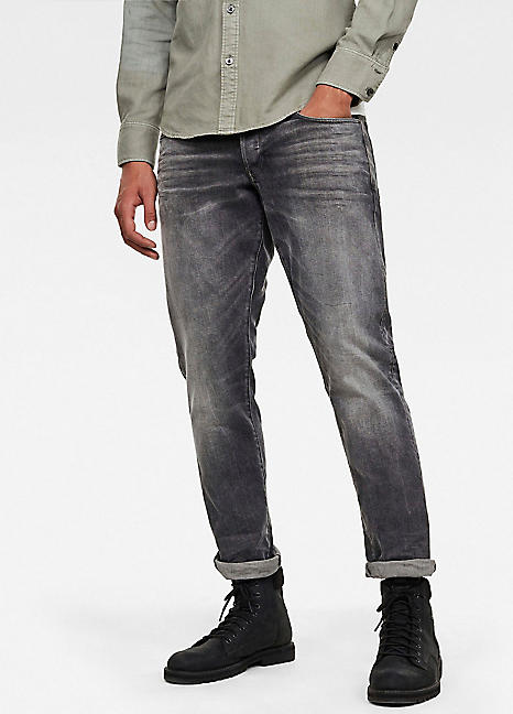 g star raw 3301 tapered jeans grey