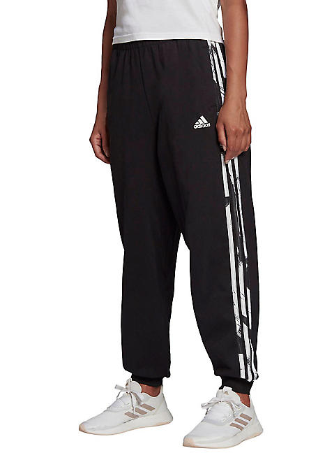 adidas sweatpants with words on the side